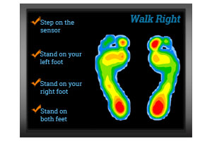 Image of the walk right system's user interface